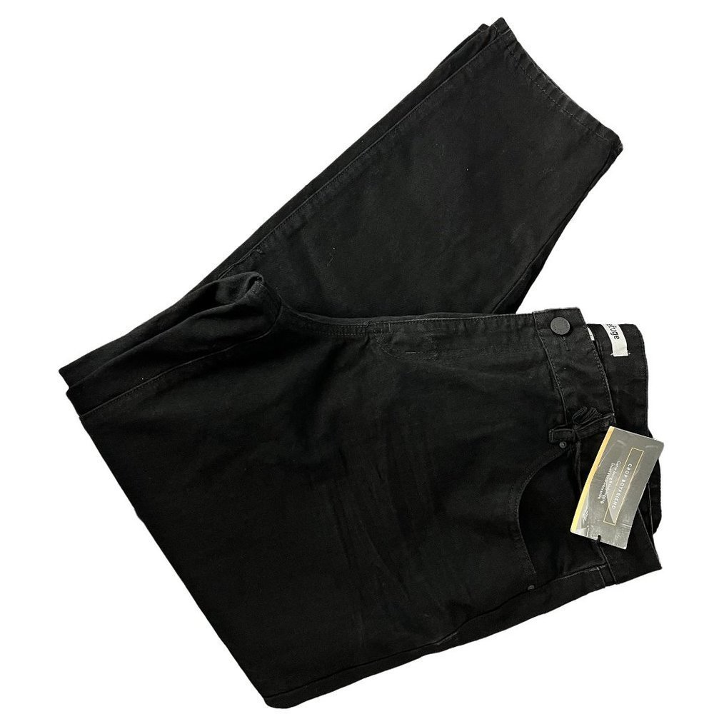 𝅺NWT REFUGE Black CROP Boyfriend Jeans WOMENS Size 16 Distressed